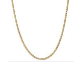 14K Yellow Gold Concave 3mm Necklace Anchor Chain 20 Inches